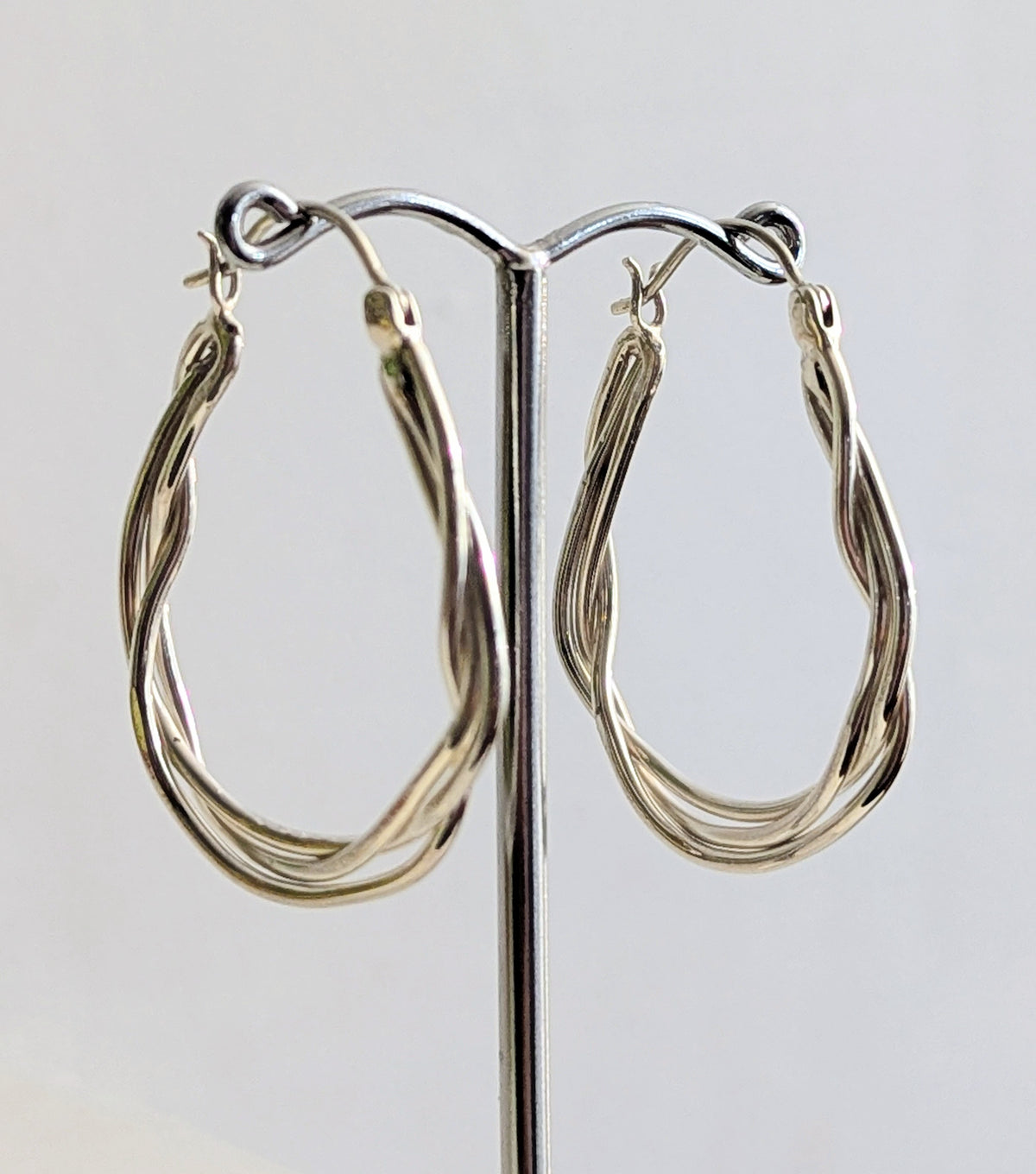 Trio Strand Twist Hoop