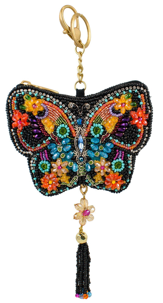 Flight of Fancy Butterfly Beaded Coin Purse