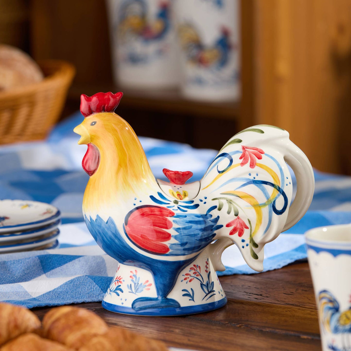 French Rooster 3-D Teapot