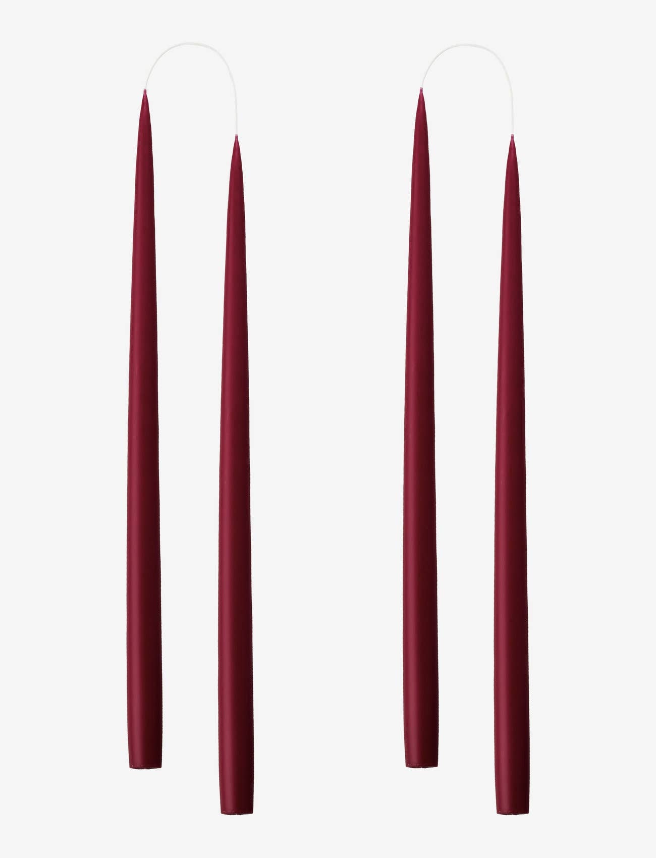 Light Burgundy Danish  10" Taper Candle - Pair