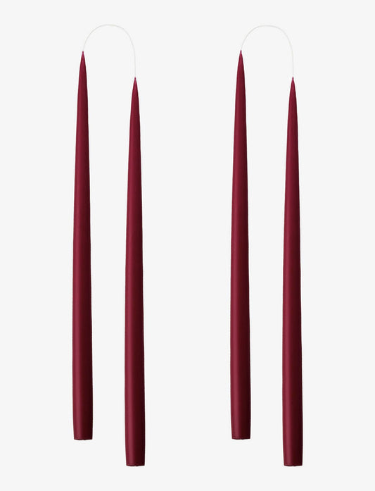 Light Burgundy Danish  10" Taper Candle - Pair