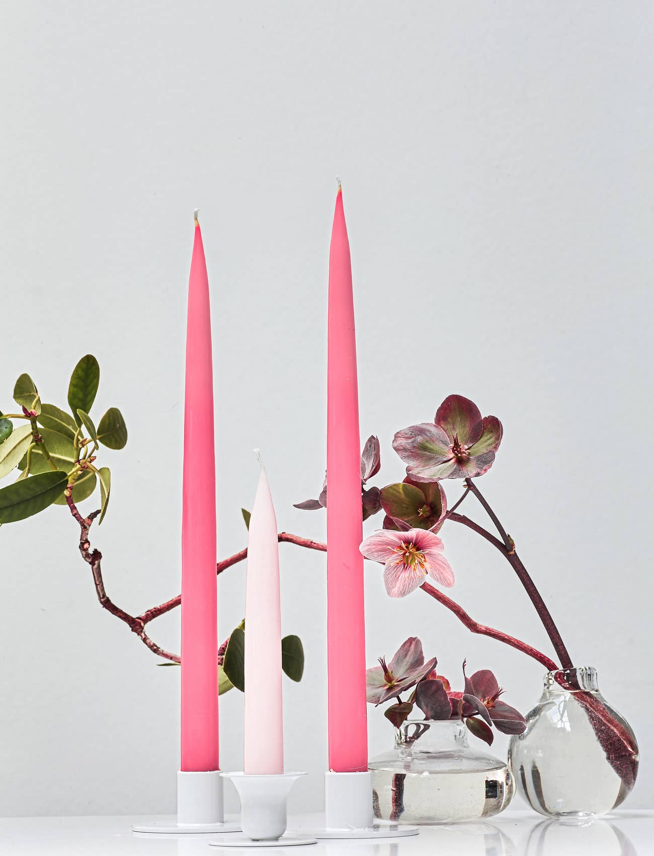 Pastel Rosa Danish Taper Candle | 10" Taper