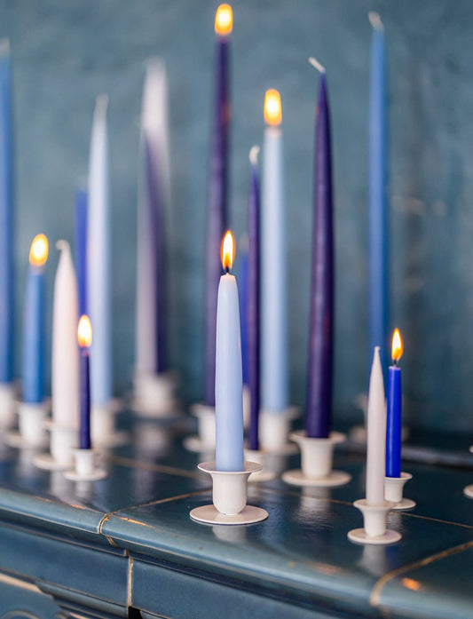 Light Blue Danish Taper Candle | 10" Taper