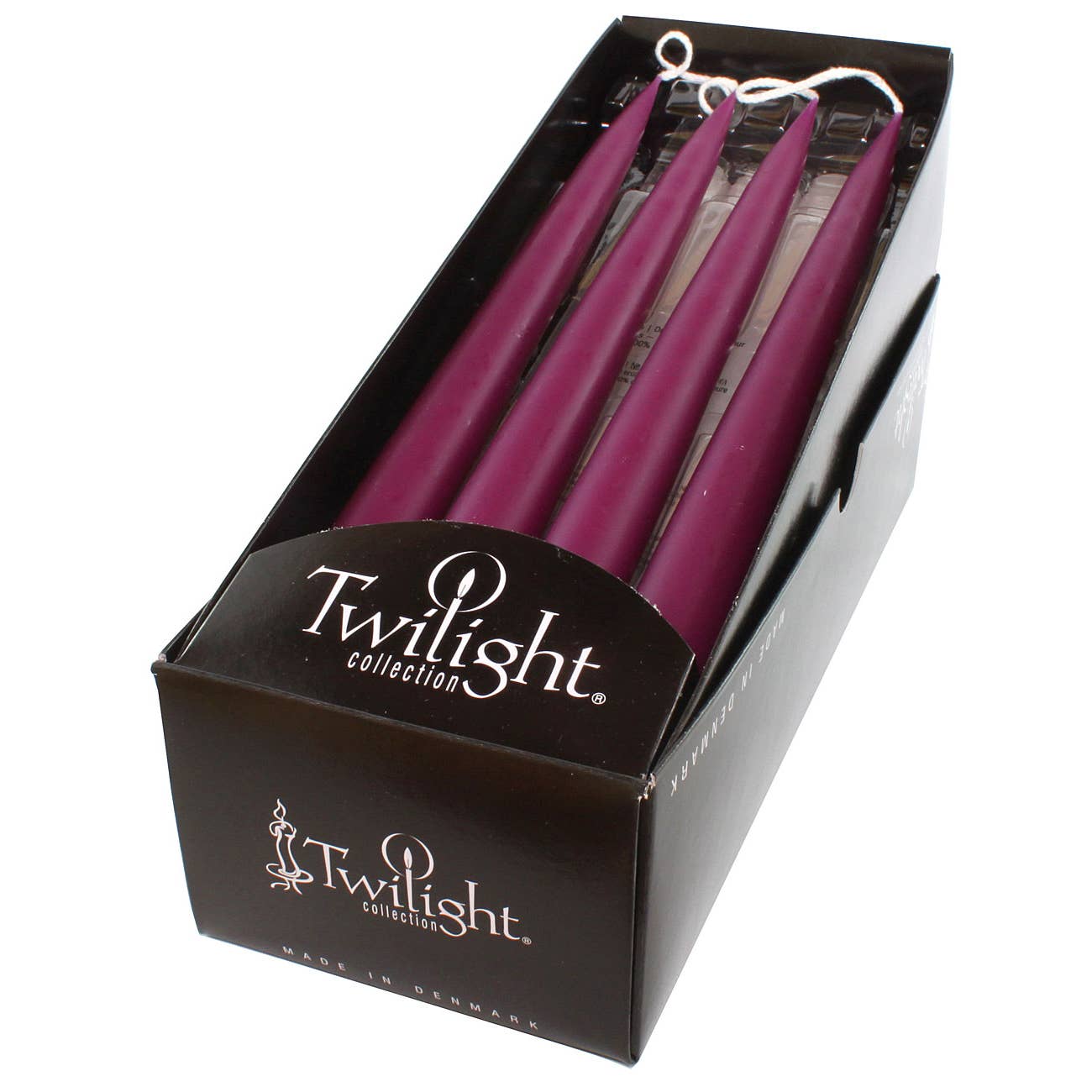 Dark Heather Danish Taper Candle | 10" Taper