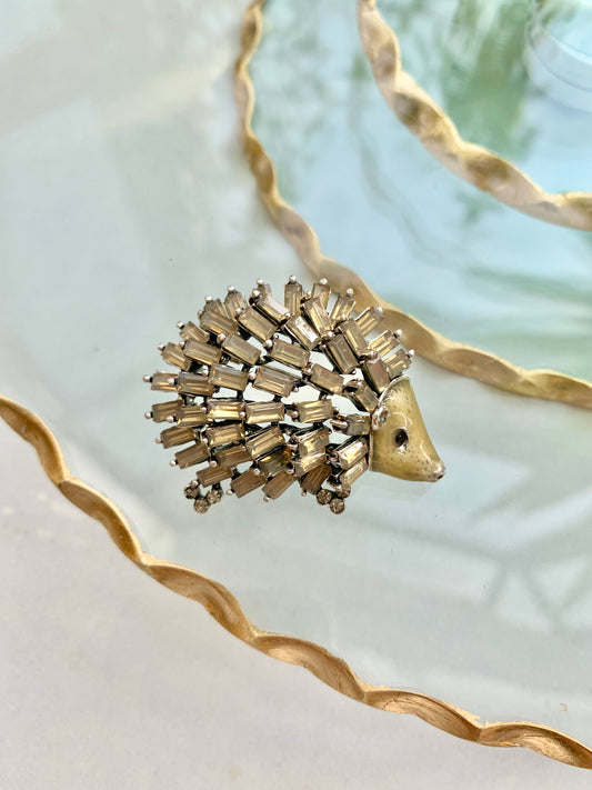 Jewelled Hedgehog Brooch Pin