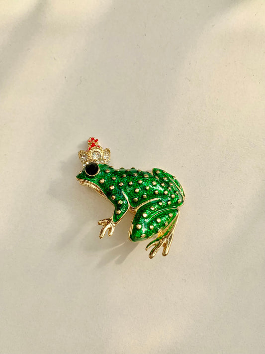 Frog Prince Brooch Pin