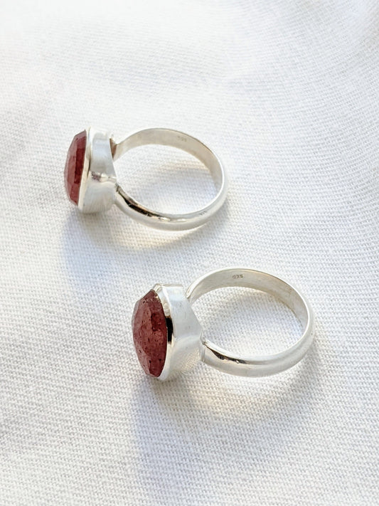 Cherry Quartz Ring