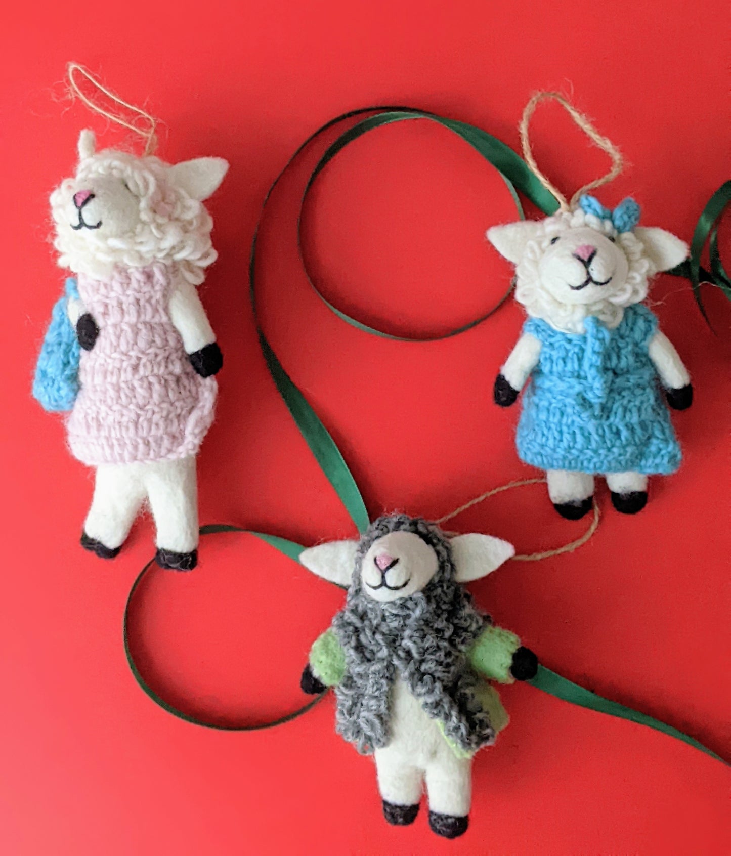 Handmade Felt Matriarch Sheep Ornament