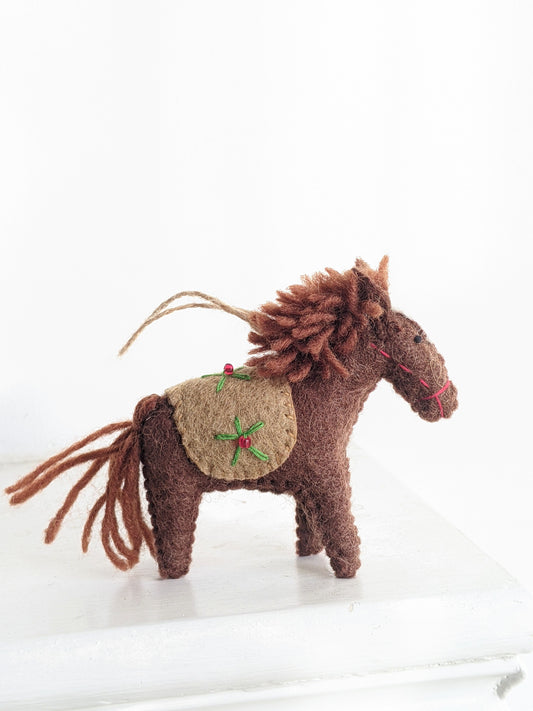 Felt Horse Ornament