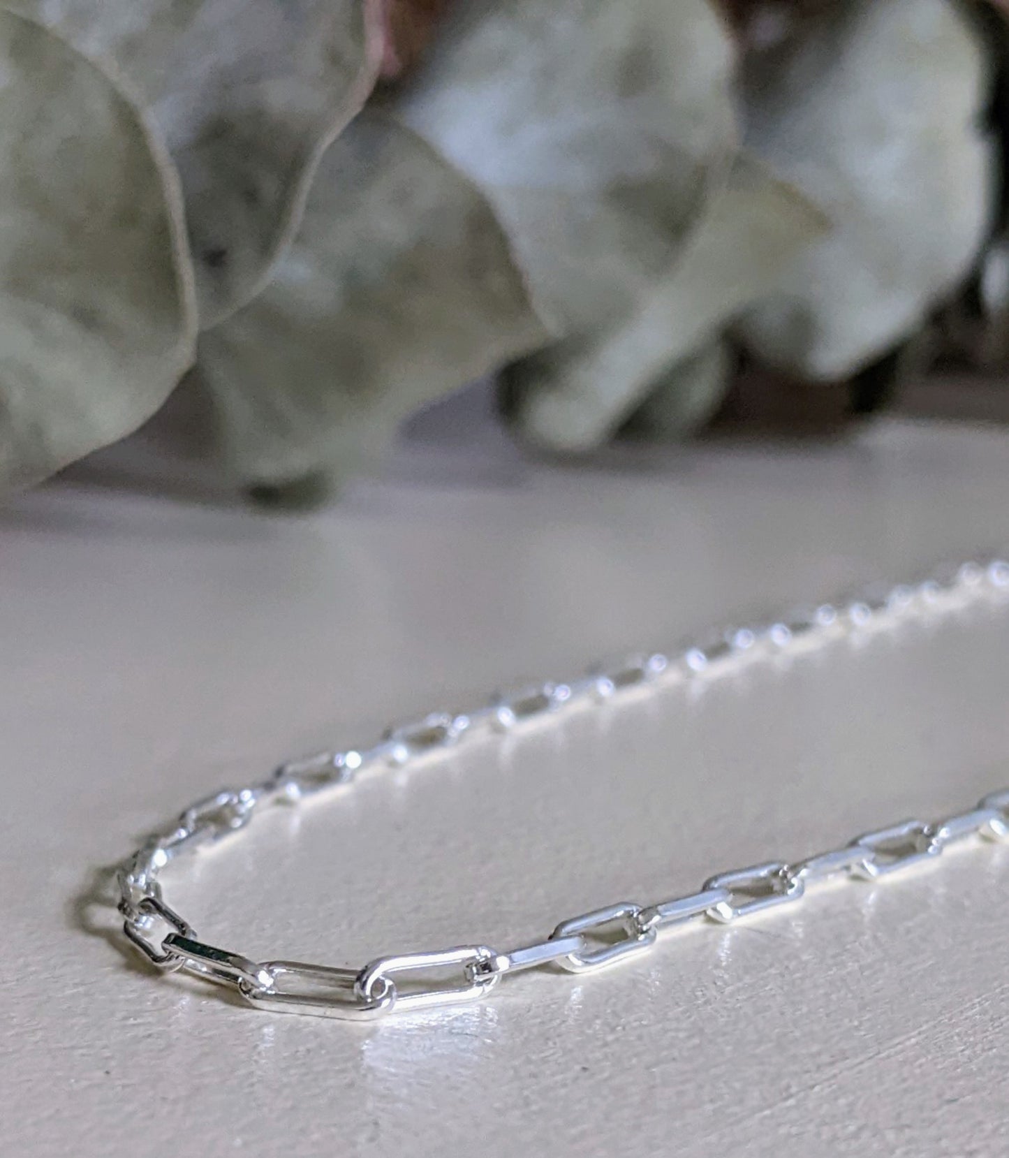 Mini Paperclip Silver Chain Necklace