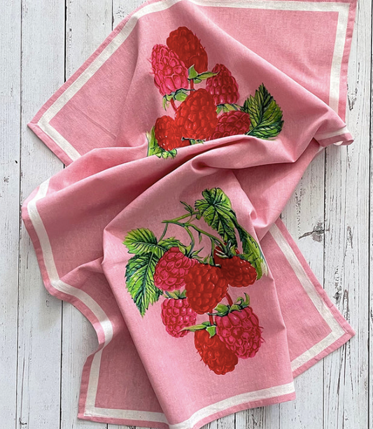 Raspberry  Kitchen Towel. Set of 2.
