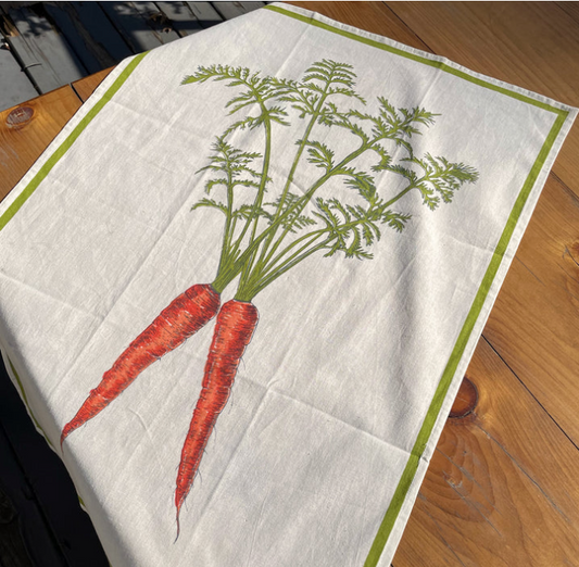 Carrot Kitchen Towel. Set of 2.