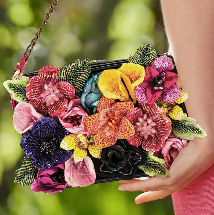 Blooming Beauty Embellished Floral Crossbody Handbag