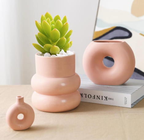 Mini Pink Donut Vase