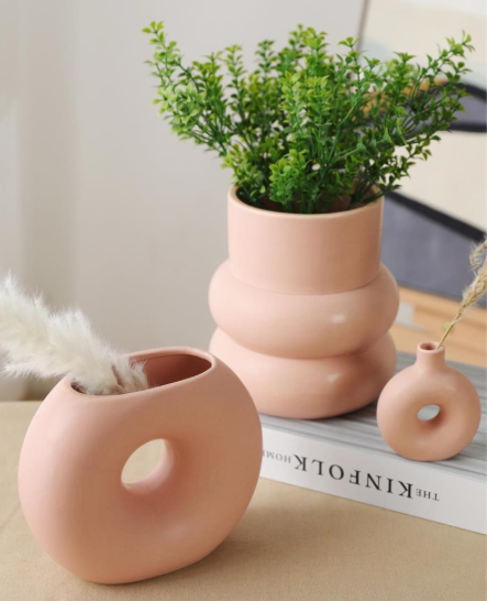 Pink Donut Vase