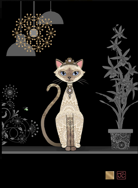 Elegant Cat Card