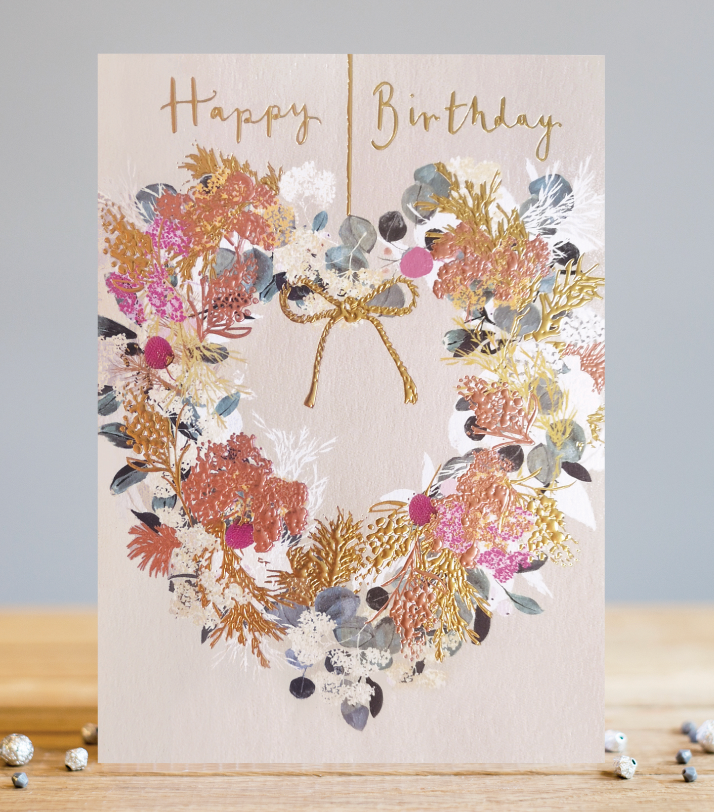 Flower Wreath Birthday Card