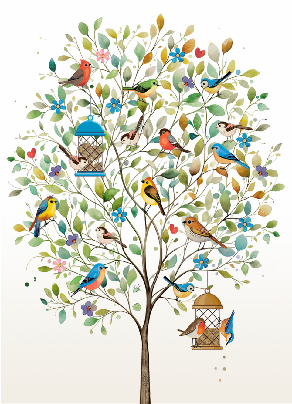 Birds in tree Card