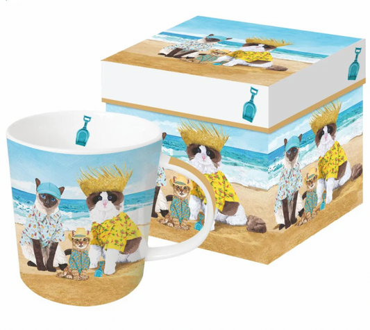 CATS' BEACH PARTY- Mug in a Box