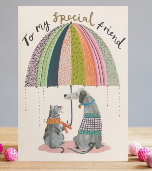 To my special friend – Cat & Dog Card