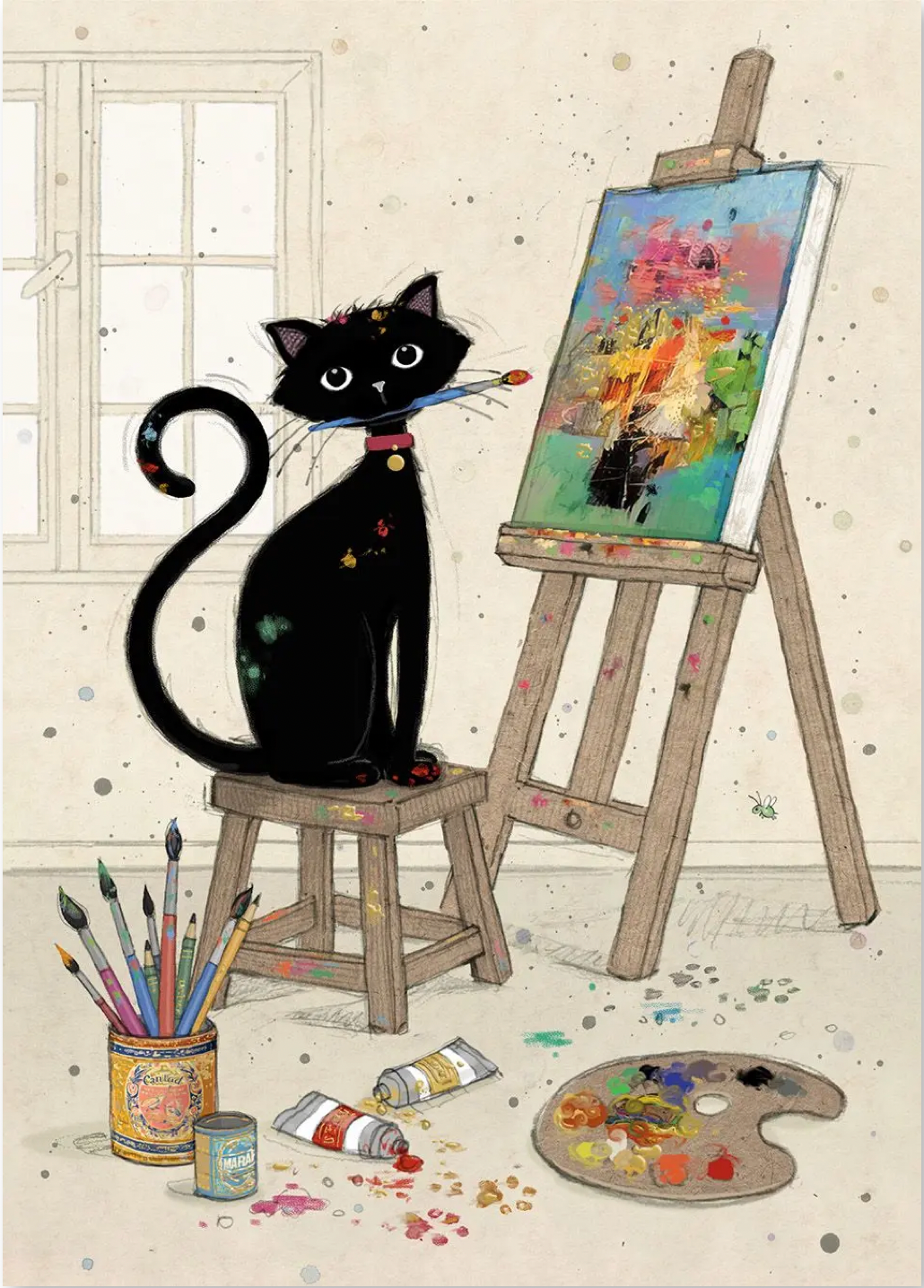 Artist Cat Card