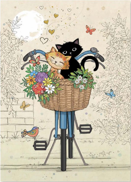 Bike Basket Cats Card