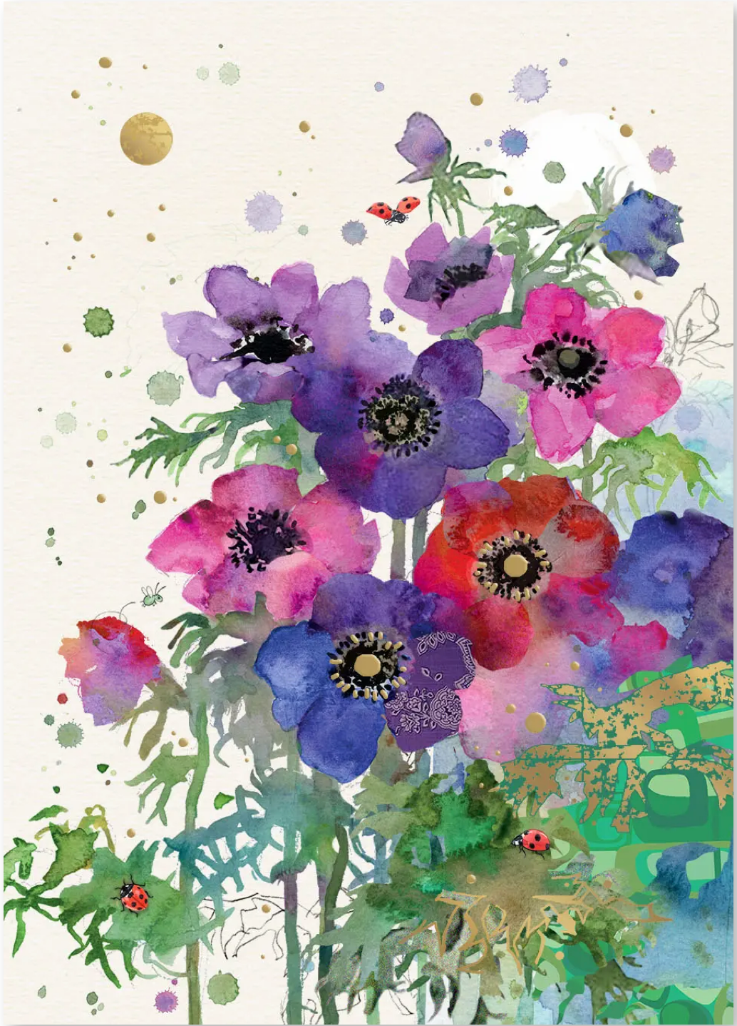 Poppies collage Card