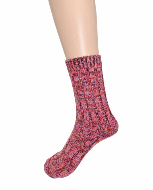 Rose Marl Crew Sock