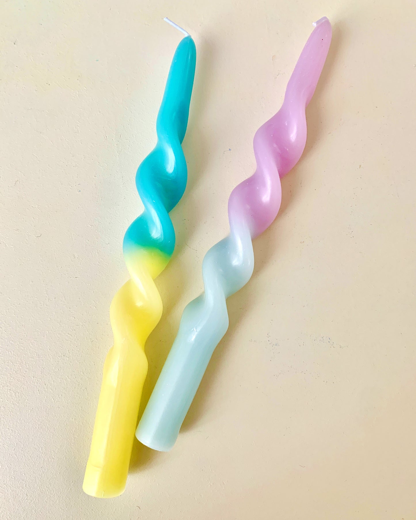 Twist Tie Dye Candles- Pair