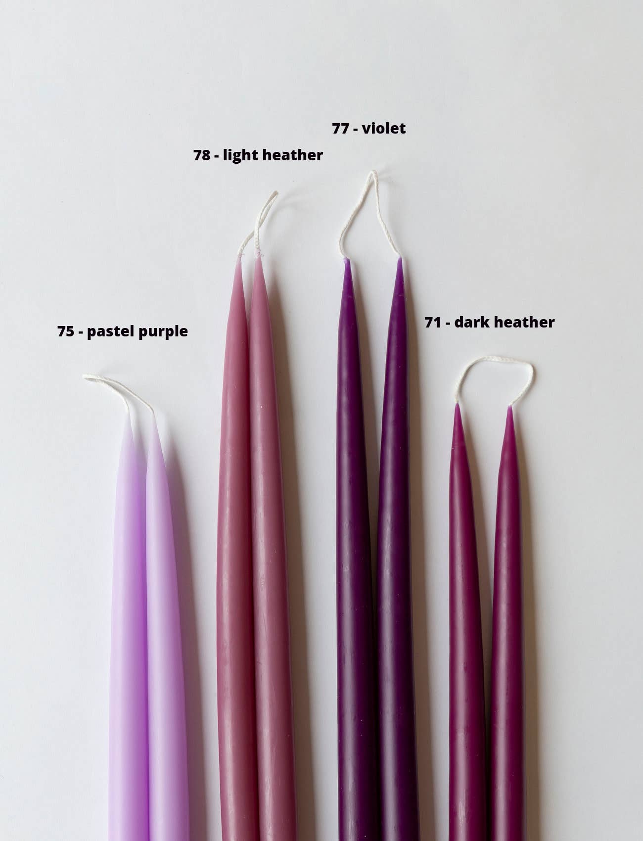 Dark Heather Danish Taper Candle | 10" Taper