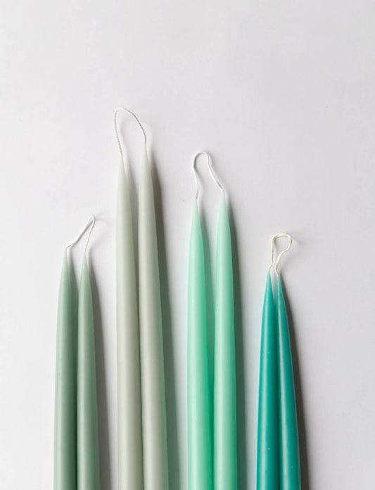 Teal Danish Taper Candle | 10" Taper
