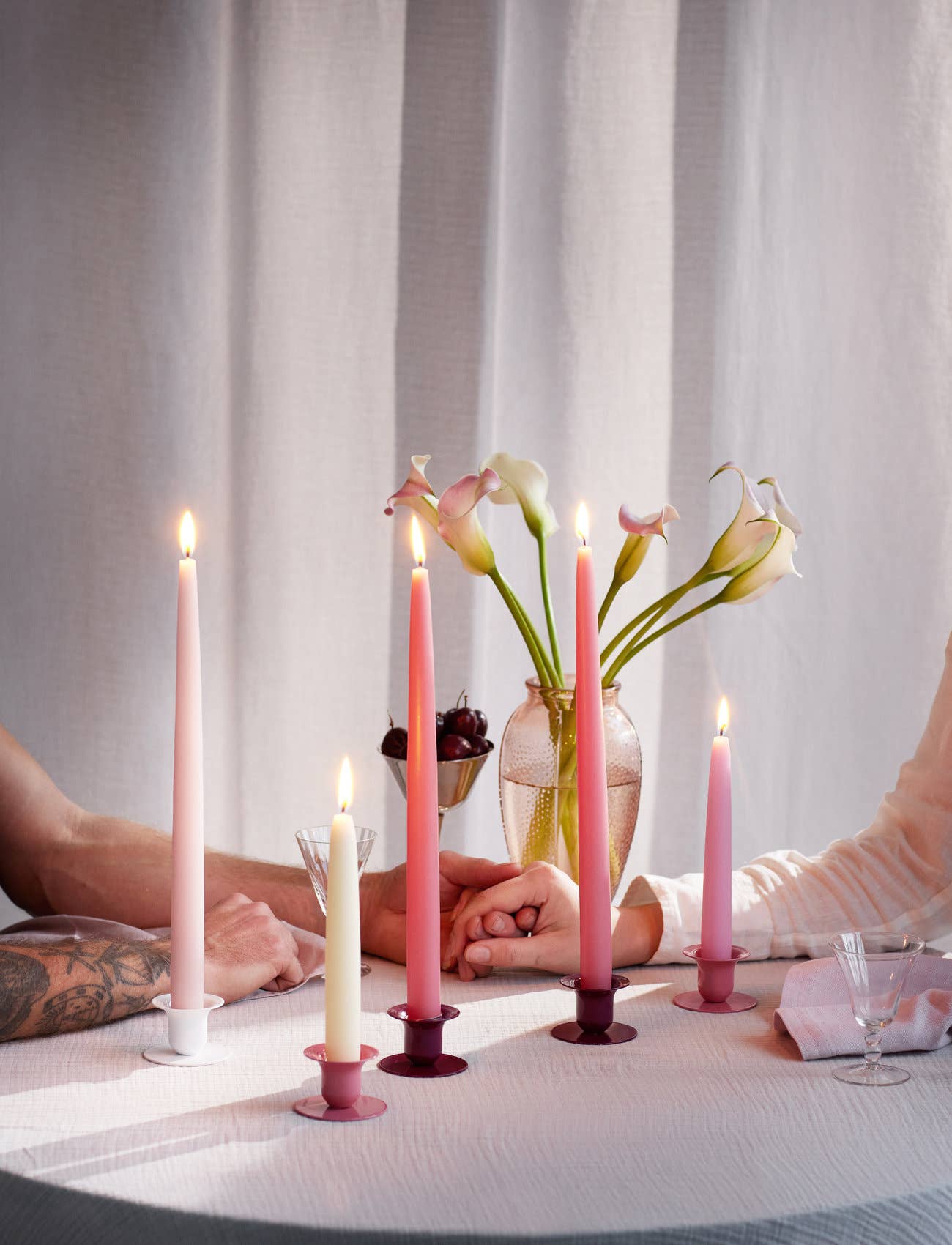 Pastel Rosa Danish Taper Candle | 10" Taper