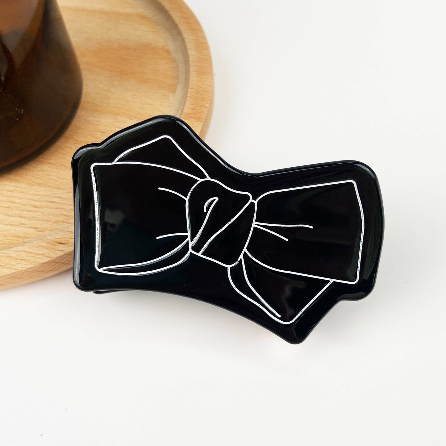 Bow Art Hair Clip: Black