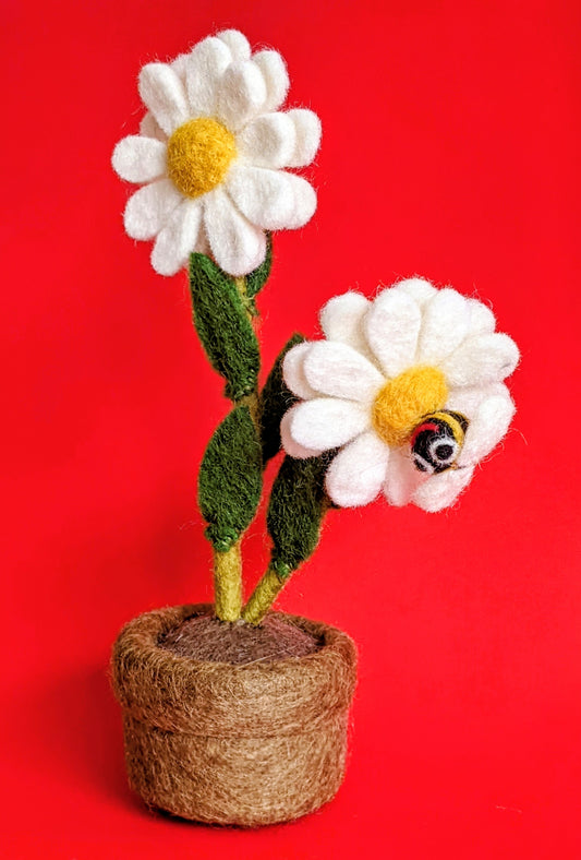 Potted Daisy Felt Decoration