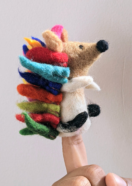 Sprinkles the Hedgehog Finger Puppet