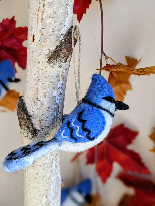 Blue Jay Felt Decoration