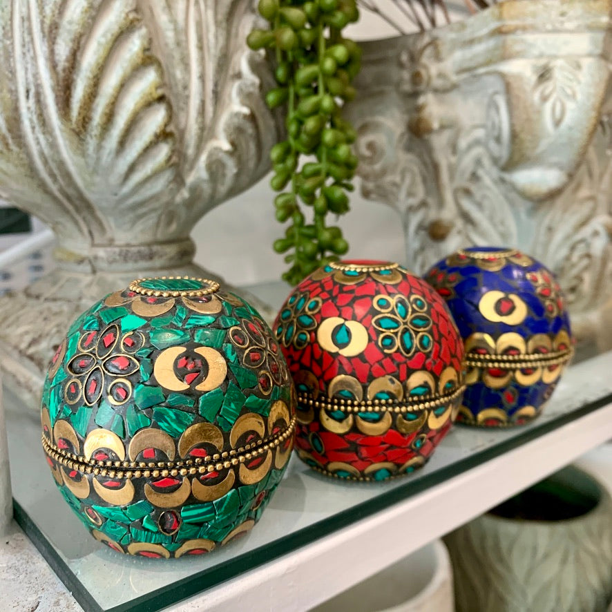 Dome Shaped Trinket Boxes