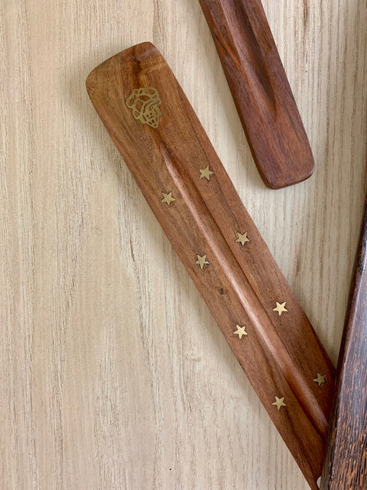 Stars Wood Incense Holder
