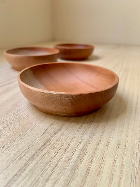 Rounded Wooden Bowl 2.75cm