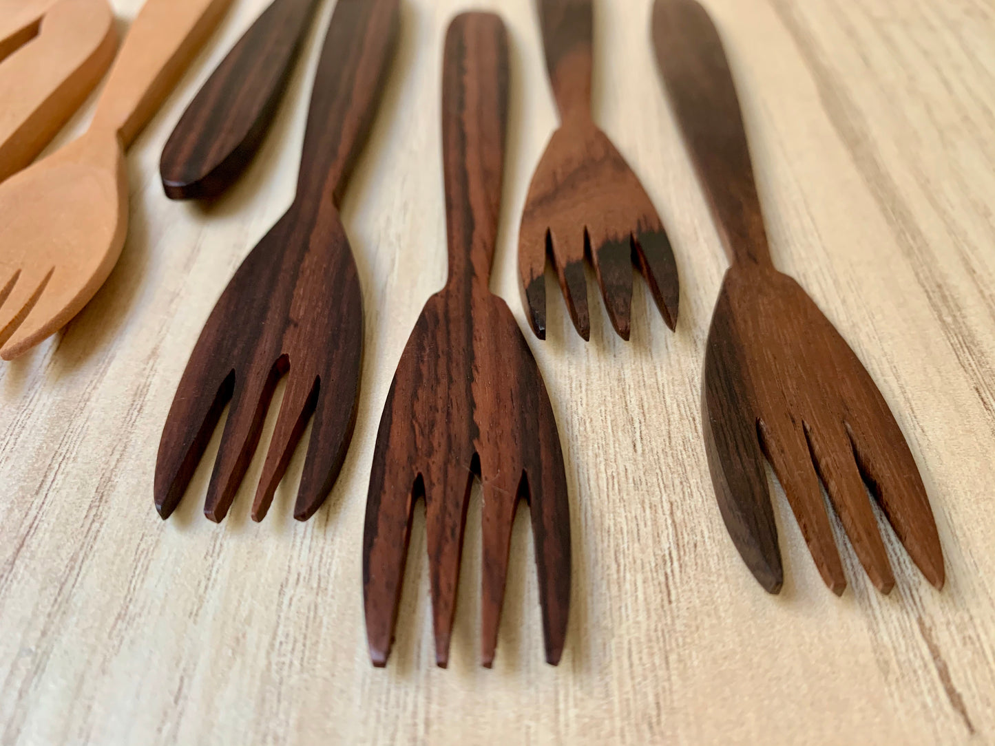 Wood Fork Set of 5