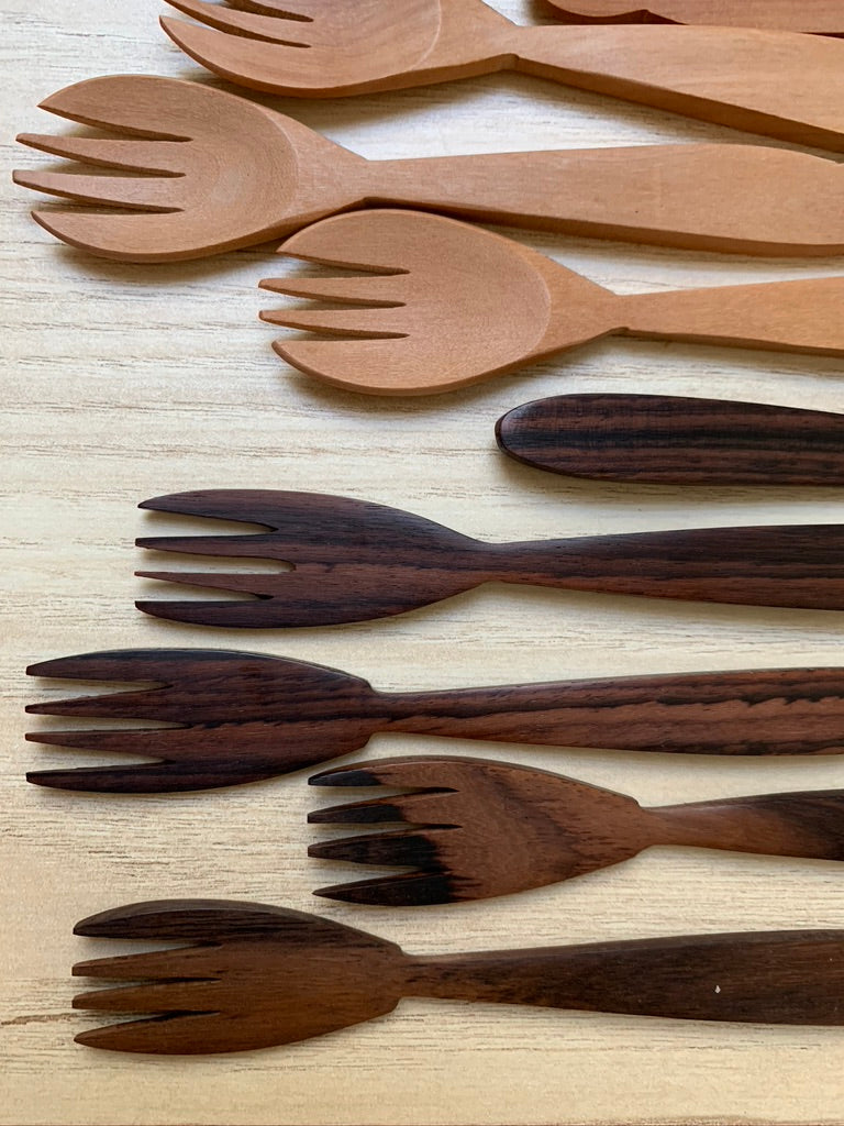 Wood Fork Set of 5