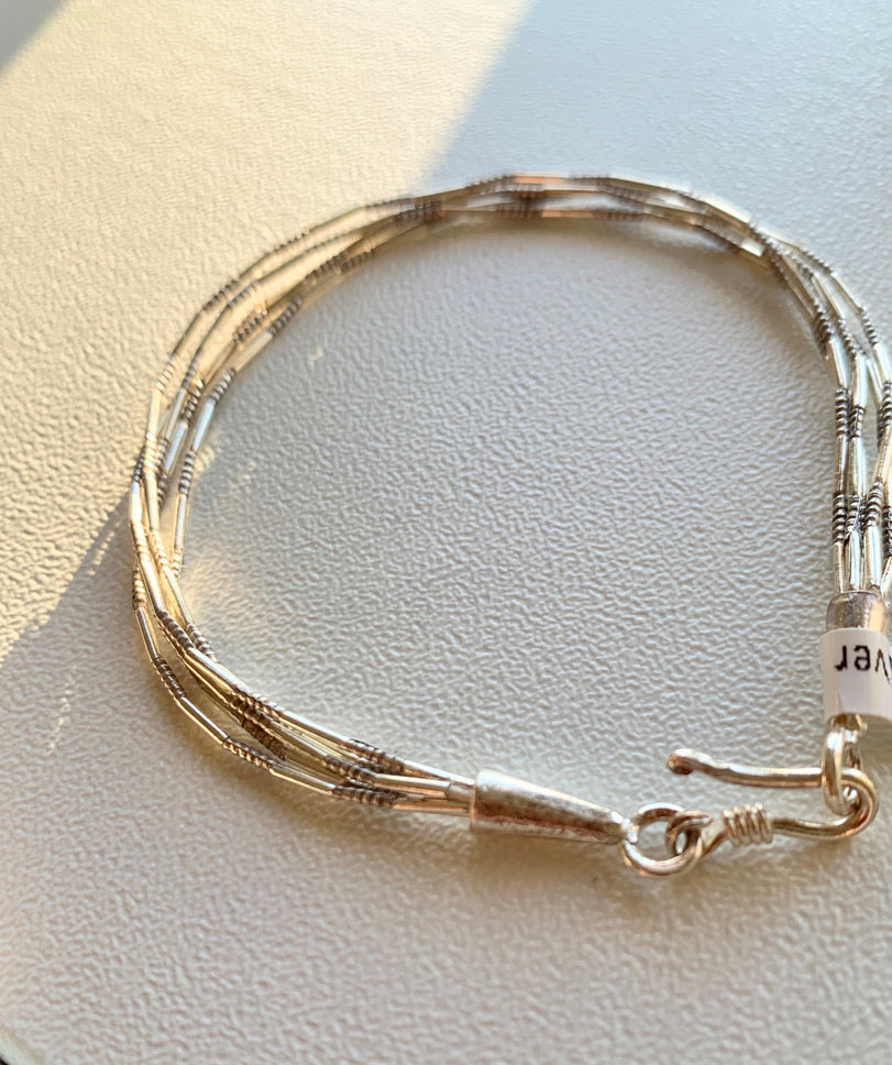 Silver Thai Layered Bracelet