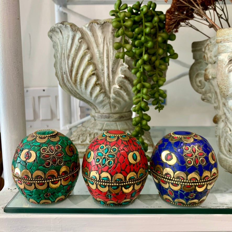 Dome Shaped Trinket Boxes