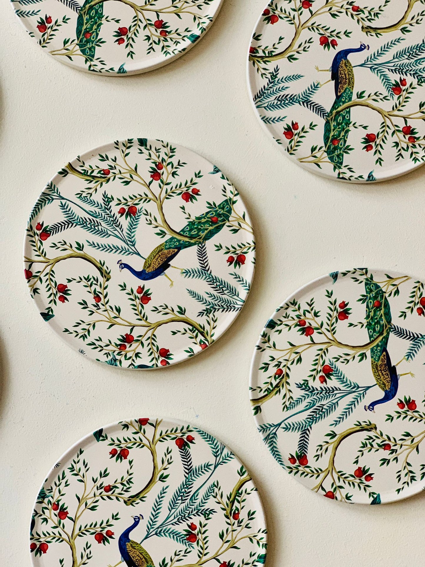 Pretty Peacock Coasters