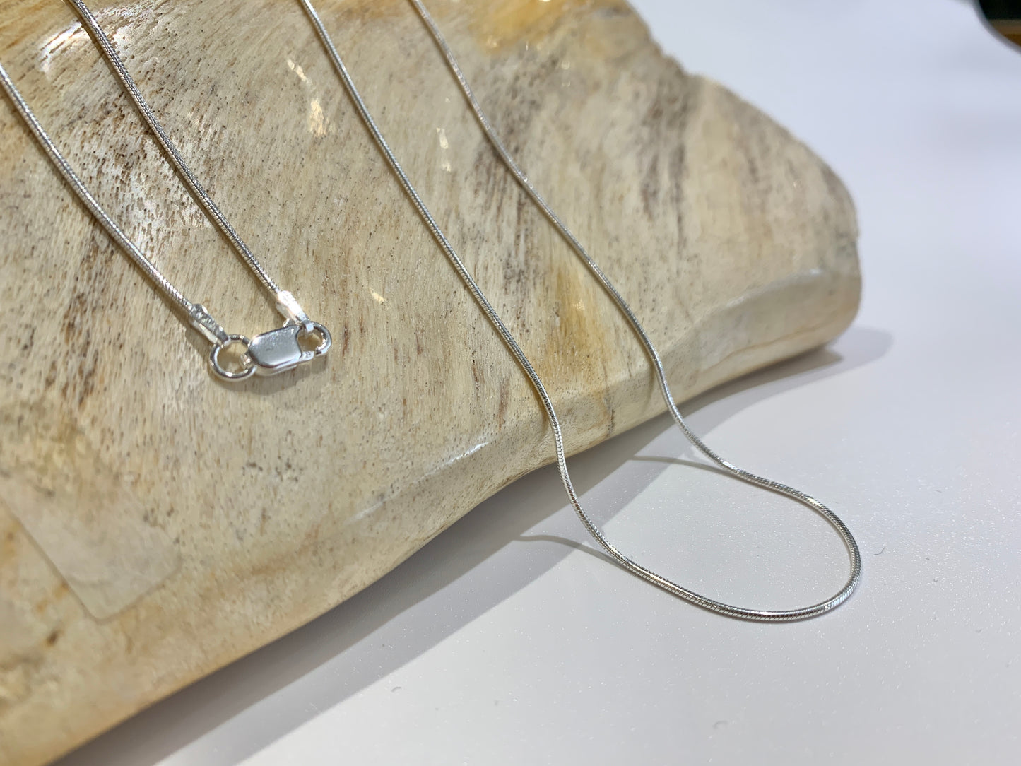 contemporary sleek and smooth 1.1mm Sterling Silver Snake Chain