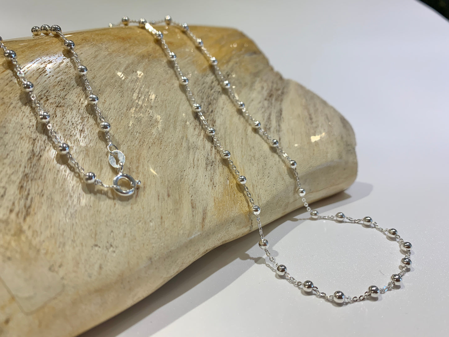 Silver Satellite Necklace - Chain link