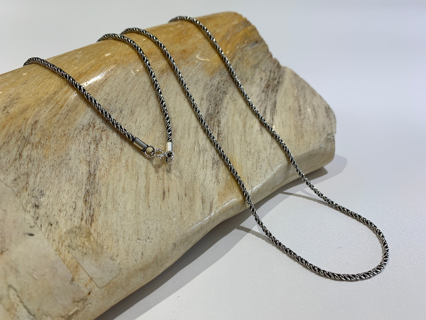 Silver Rope Chain Oxidized