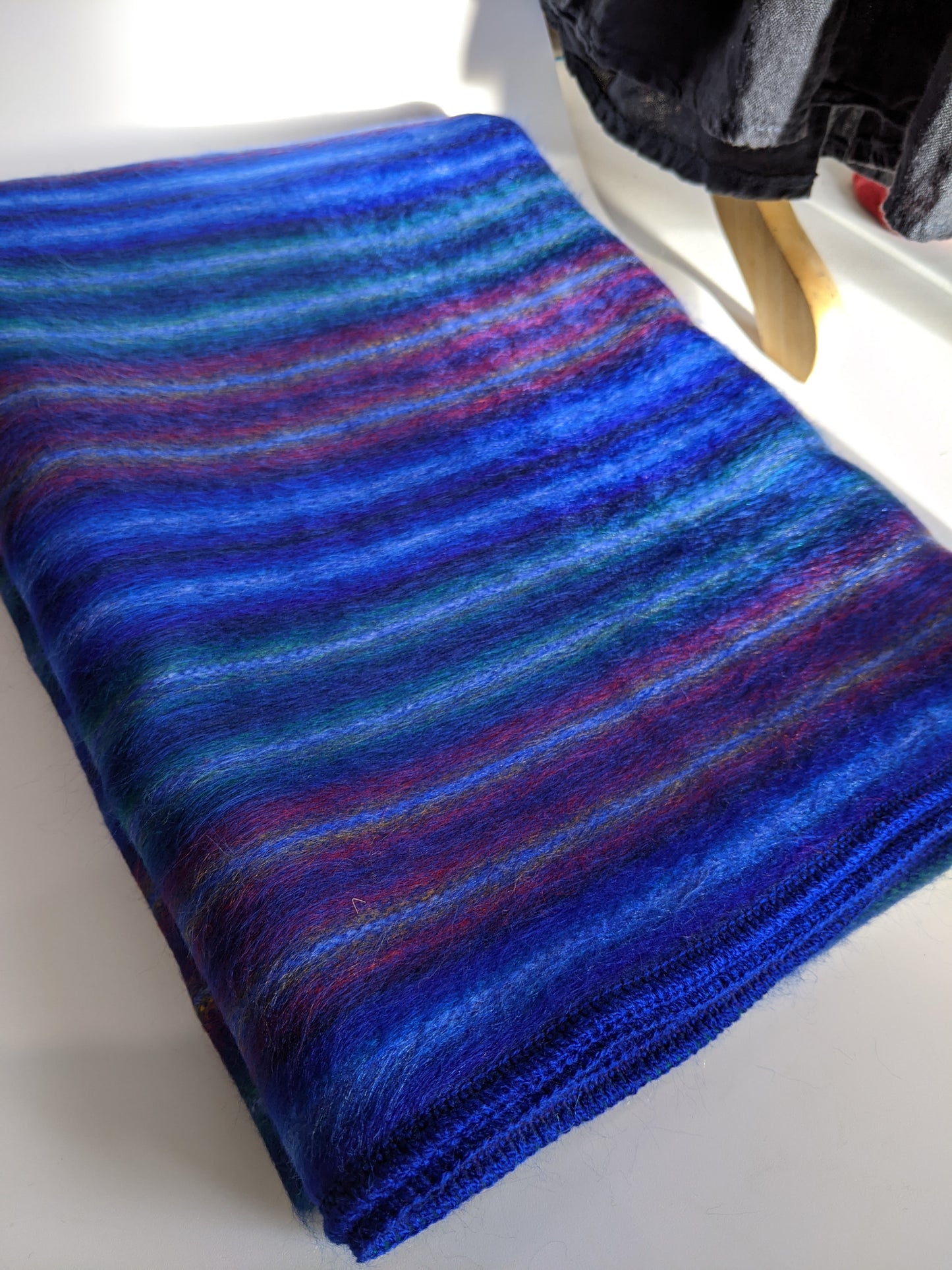 Electric Blue Stripe Throw