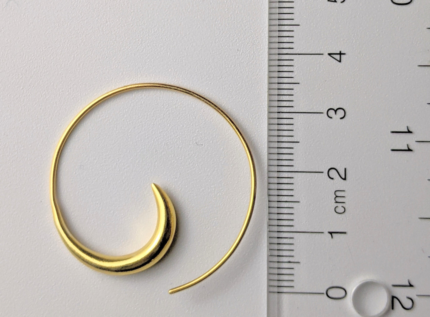 Gold Plated Spiral Hoop - Large