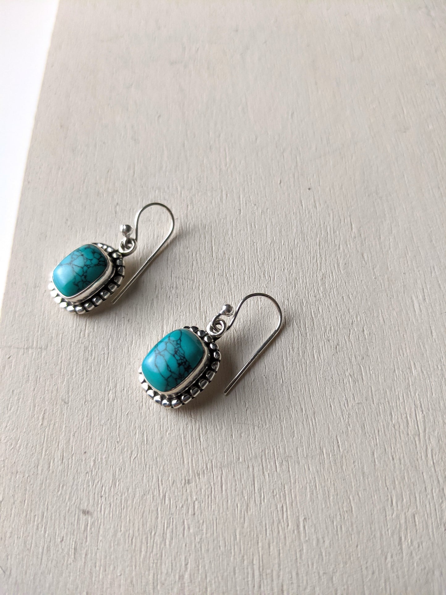 Turquoise Earrings- Silver